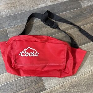 Vintage Coors Red Fanny Pack Waist Bag‎ Adjustable Strap Beer Promo Hip Sack